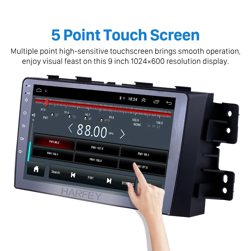 Perfect Harfey Quad Core Car Radio GPS Multimedia Player 9 inch Android 8.1 2Din DVR Head Unit For 2008 2009 2010 2011-2016 KIA Borrego 2