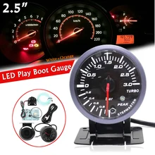 2.5 pollici 60mm Auto Universale LED Turbo Boost Vacuum Tester del Calibro di Pressione Puntatore Con Shift Luce Staffa di Montaggio