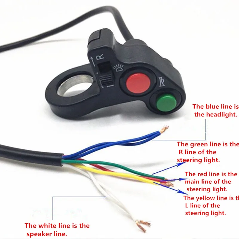 Гудок для мотоцикла переключатель сигнала поворота для 7/8 ''руль Байк Скутер ATV ВКЛ/ВЫКЛ