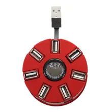 Складной высокоскоростной 480 Мбит/с 7 портов USB 2,0 с питанием от шины мульти-концентратор для Win7/8 Mac-SCL