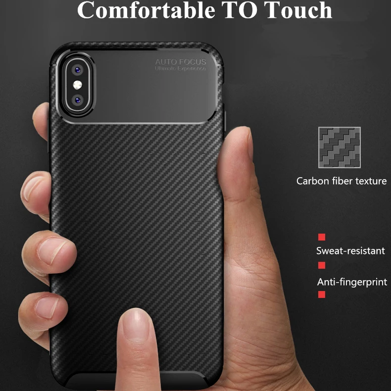Чехол из углеродного волокна для iPhone X XS чехол MAX XR цветной высококачественный