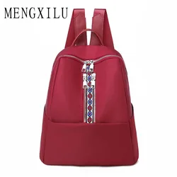 Nuevo Diseñador de Moda de Nylon a Prueba de Agua Bolso de las Mujeres con Cremallera Bolsos Escolares Escolares para Adolescentes Mujeres Mochila de Viaje de Alta Calidad Nuevo Diseñador de Moda de Nylon a Prueba de Agua Bolso de las Mujeres con Cremallera Bolsos Escolares Escolares para Adolescentes Mujeres Mochila de Viaje de Alta Calidad