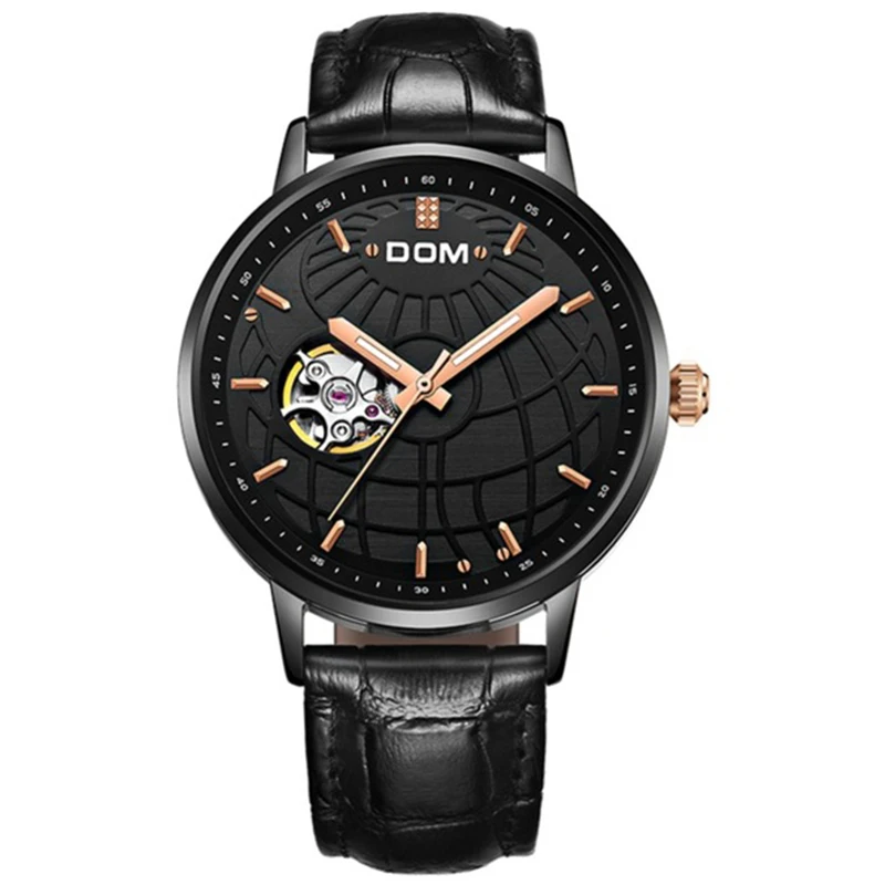 

DOM Luxury Mechanical Watch Men's Watch Waterproof Leather Watch Fashion Automatic Watch M-8100-1M