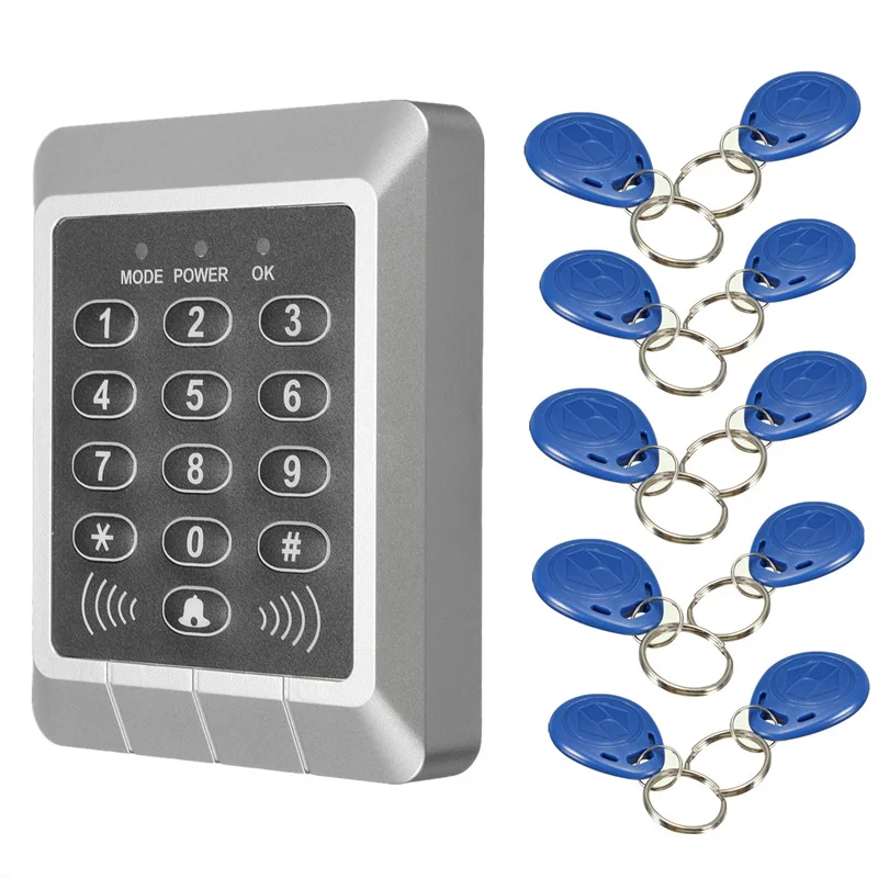 

Waterproof Plastic Automatic Multifunction 10 Key Card Safely Security Button Type IC Card Access Entrance Guard Controller