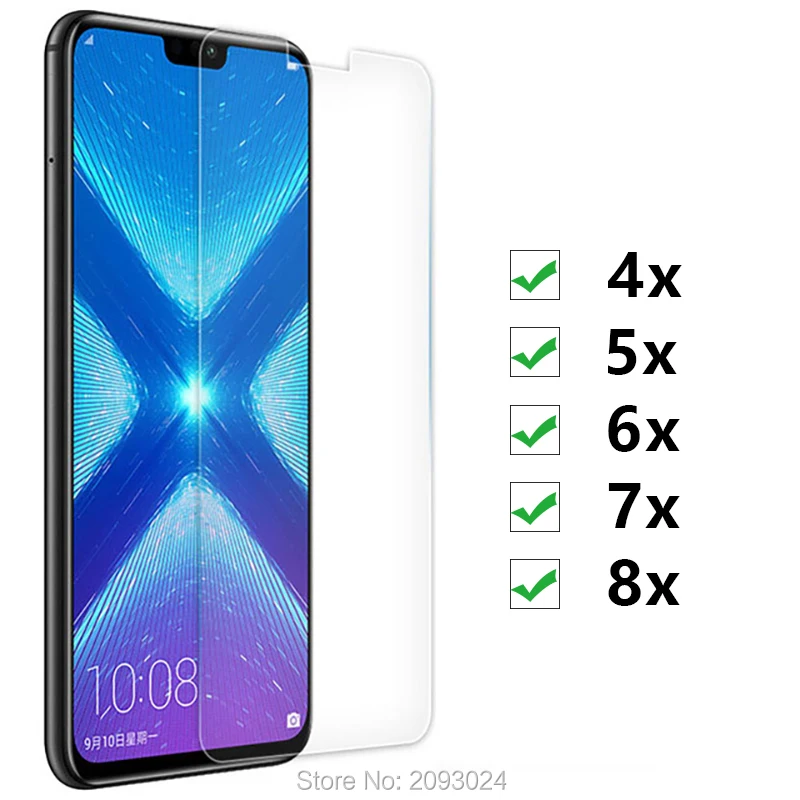 Закаленное стекло для Huawei Honor 8x 7x 6x 5x 4x Защитное экрана на 4 5 6 7 8 X X8 X7 X6 X5 X4 X3 Honor8x 9h |
