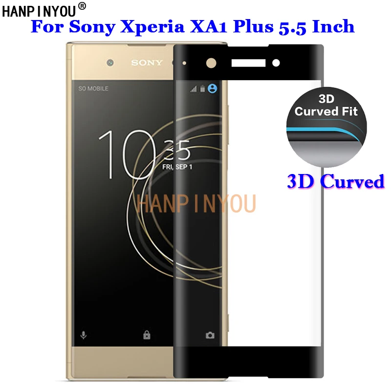 Изогнутое закаленное стекло 9H для Sony Xperia XA1 Plus G3421 G3423 / Dual G3412 5 дюйма защитная