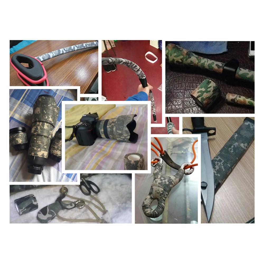 1 шт. 5 см x 4 м охотничья эластичная лента для кемпинга камуфляжные аксессуары