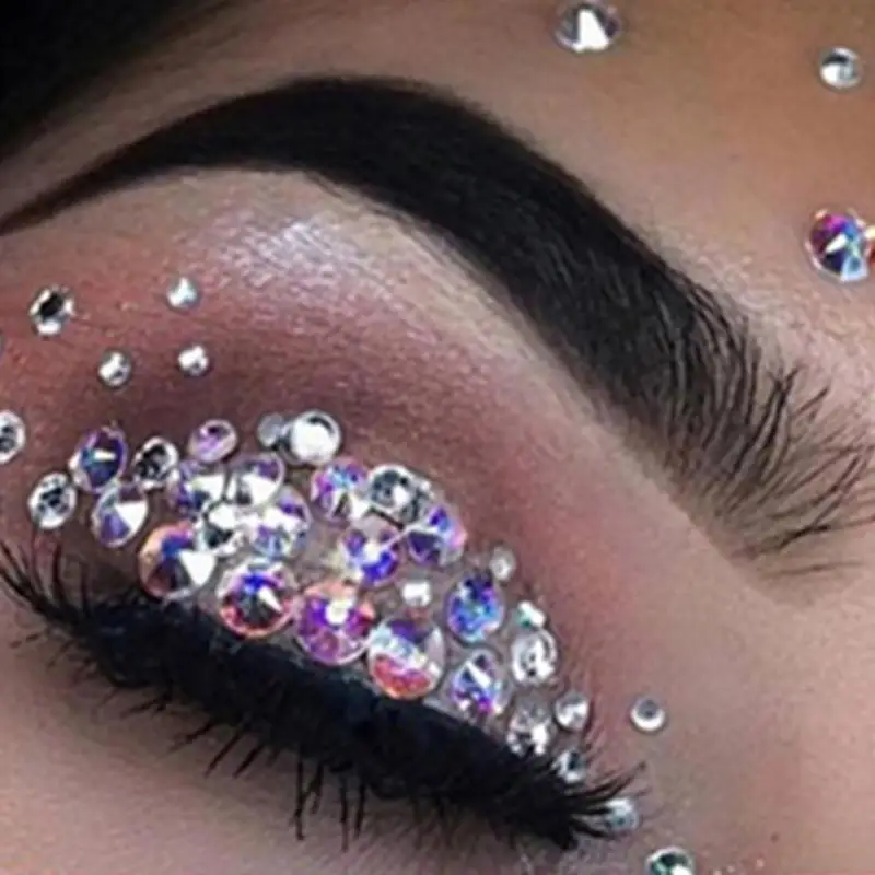 

2 Sheet Handpicked Bohemia Tribal Style 3D Crystal Sticker Face Eye Jewels Forehead Stage Decor Temporary Tattoo Sticker #1102