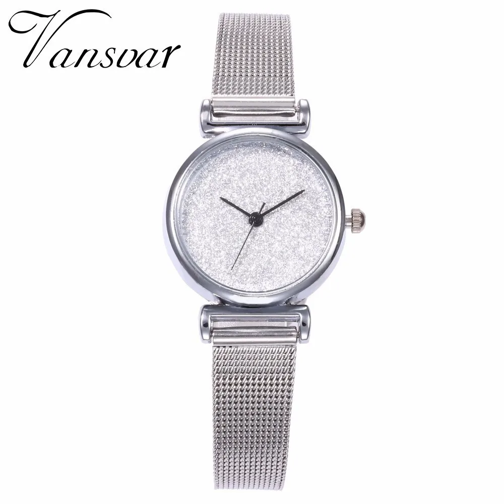 

Fashion Women Silver Small Starry Sky Watch Casual Luxury Female Slim Wristwatches Ladies Quartz Watch Relogio Feminino