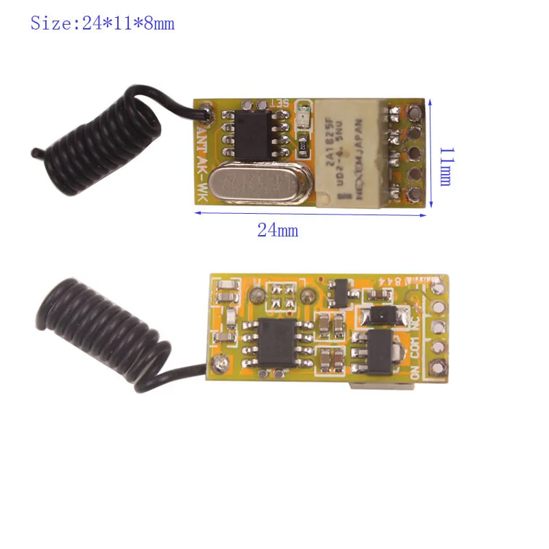 Sleeplion 3 в 3,7 в 5 в 9 в 12 В мини-релейный беспроводной переключатель дистанционное управление микропереключатель модуль использование 3 В-12 В выключатели питания 315/433 МГц