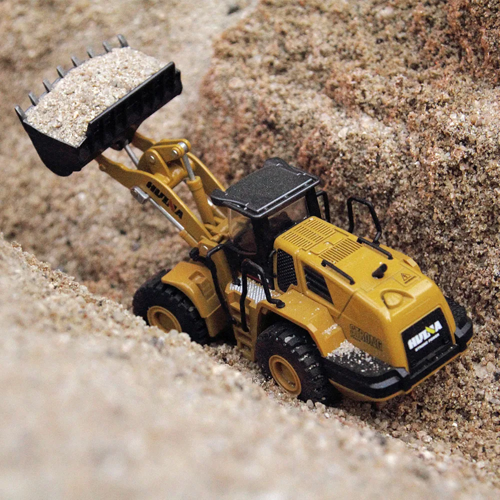 Huina Toys 1:50 сплав механический погрузчик инженерный автомобиль экскаватор