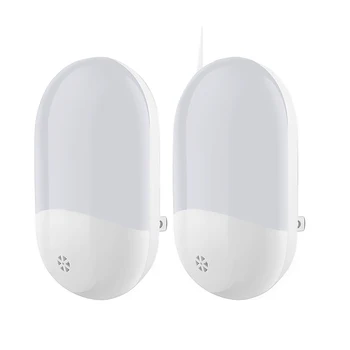 

Compact LED Night Lamp With Dusk To Dawn Sensor Warm White LED Plug-In Night Lighting For Baby Room Bedroom Hallway
