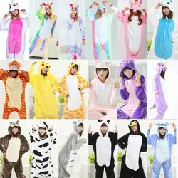 Кигуруми пижамы для женщин Единорог аниме панда Onesie Пикачу костюм мальчик пижамы комбинезон для взрослых