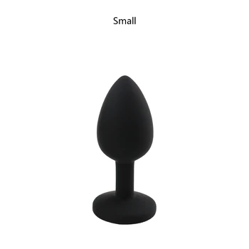 Small Medium Large Silicone Butt Plug with Jewelry Dildo Bullet Vibrator Prostate Massager Anal Sex Toys for Woman Men Gay 3