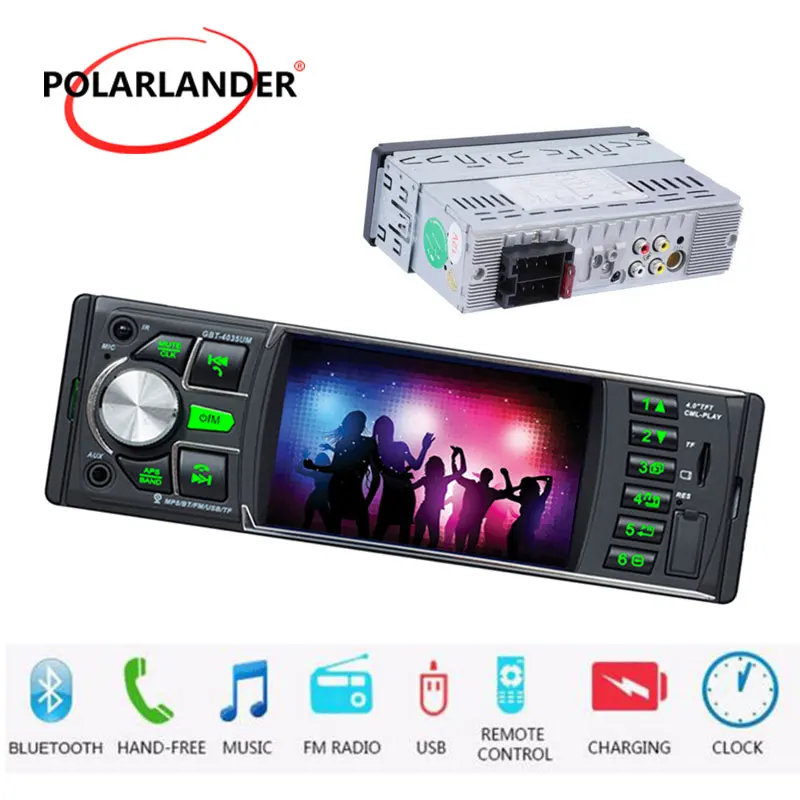 1 Din 4 дюймовый автомобильный MP5 12V U диск машина Поддержка Bluetooth / USB FM радиоприемник