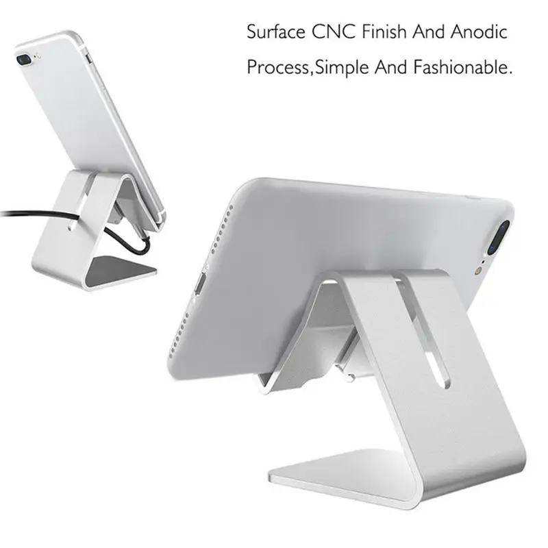 

Quelima Aluminum Alloy Desk Phone Stand Holder For iPhone 6 6s 7 Plus 5S SE Universal Tablet Bracket Desktop Mobile Phone Holder