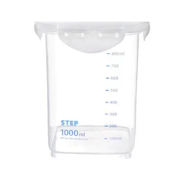 

4 Size Seal Storage Tank With Scale Marks Square Sealed Cans Household Grain Transparent Healthy Eco-friendly Box Kitchen
