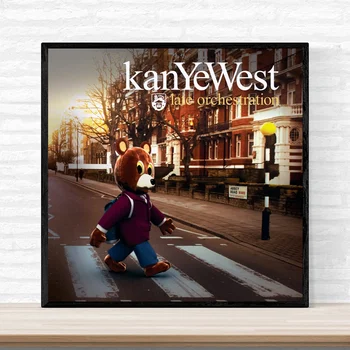 

Kanye West Late Orchestration Poster 2006 Album Music Cover Poster Print on Canvas Home Decor Wall Art No Frame