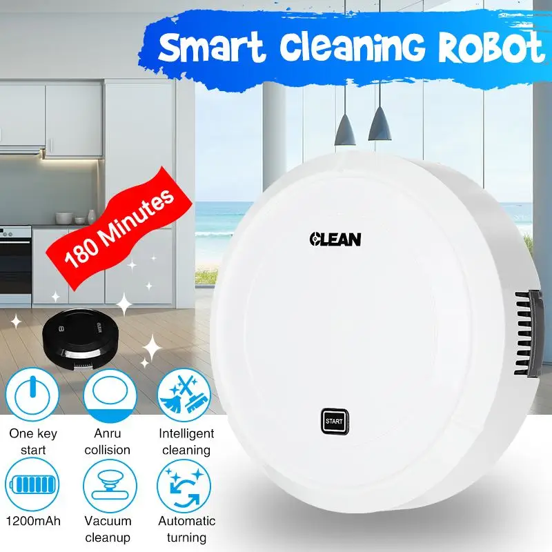 Smart Sweeping Robot Vacuum Cleaning Automatic Wireless Induction Home Noiseless Floor Dirt Dust Hair Vacuum Cleaner Machine