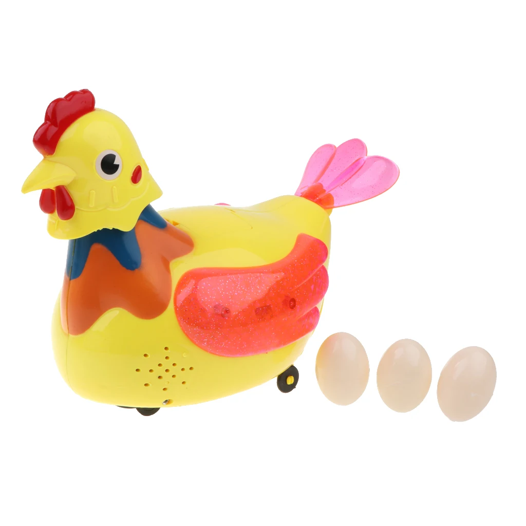 Весело откладывающая яйца курица(3 шт АА Батарея действие) большой Пасхальный подарок для детей Курица Для Детей Притворяться, играть в игрушки
