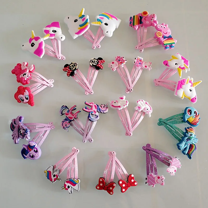 

10pc Cartoon Set Basic Rubber Band Children Hair Tie Kids Elastic Hair Band Girls Hair Clip Hair Accessories Unicorn Rubber