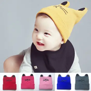 

0-2T Baby Boy Girl Infant Toddler Cotton Elastic Spring Autumn Hat Beanie Cap