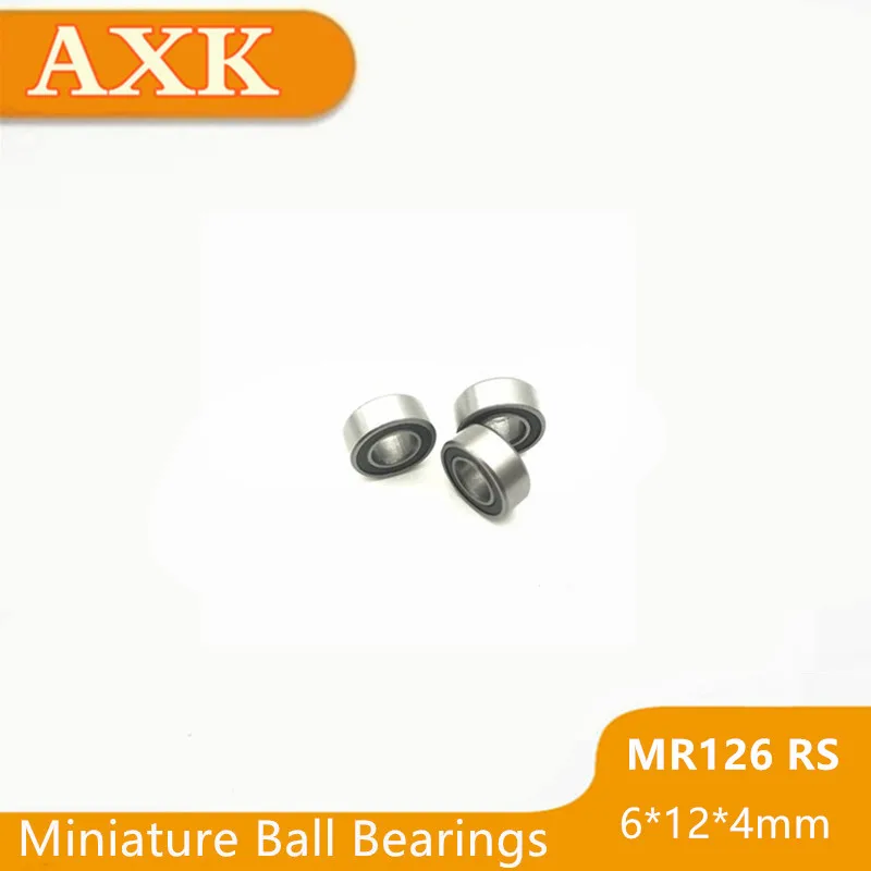 

2023 Rushed Mr126rs Bearing Abec-3 (10pcs) 6x12x4 Mm Miniature Mr126 - 2rs Ru Ball Bearings Black Sealed For Axial Scx10 Ii