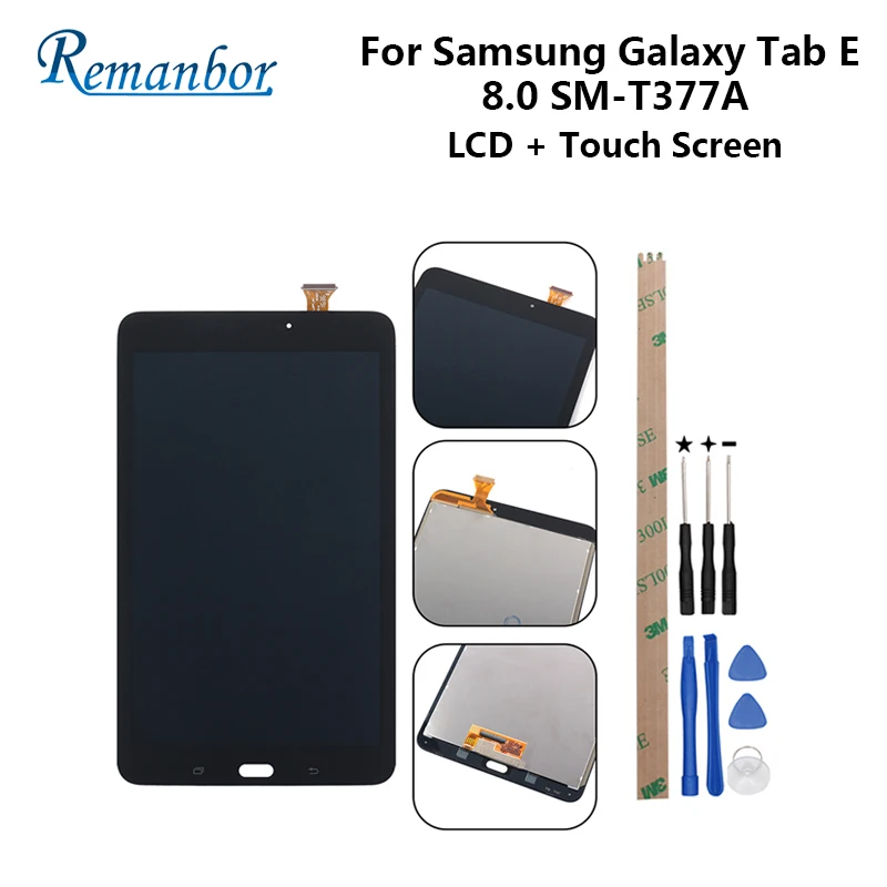 

Remanbor For Samsung Galaxy Tab E 8.0 SM-T377A SM-T377 T377A T377V T377P/T T377 8'' LCD Display + Touch Screen +Tools + Adhesive