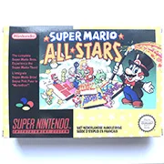 

Super Marioo All Stars game cartridge with box for pal console