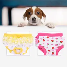 New Female Pet Dog Physiological Menstrual Hygiene Pants Estrus Girl Puppy Period Menstruation Panty With Strawberry Supply