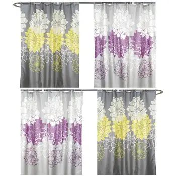

Peony Pattern Shower Curtain Cloth Thickened Waterproof Mildew proof Polyester Cloth Shower Curtain Cloth