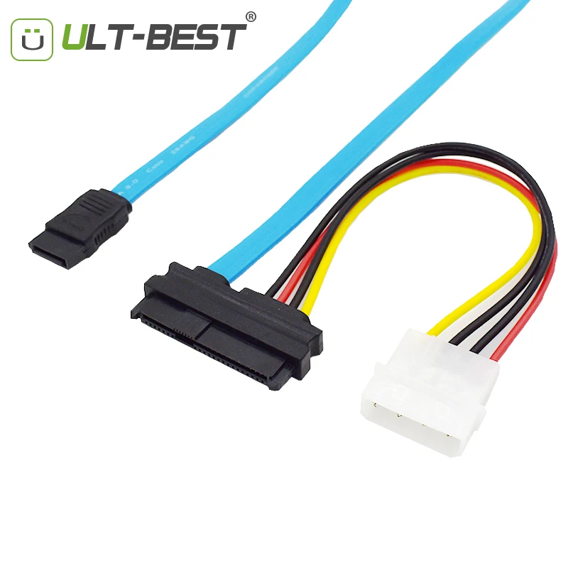 ULT BEST SFF 8482 Mini SAS 29Pin SCSI a SATA 7Pin con LP4 Molex IDE