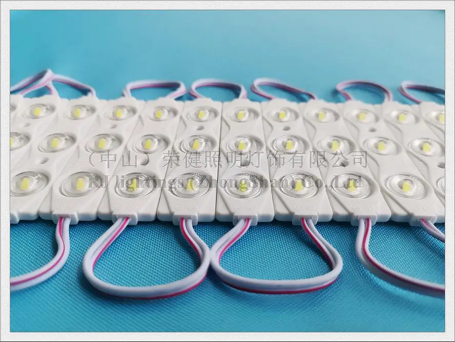 Инжекционный светодиодный модуль с объективом SMD 2835 DC12V 3 1 5 W 150lm IP65 82 мм * 18