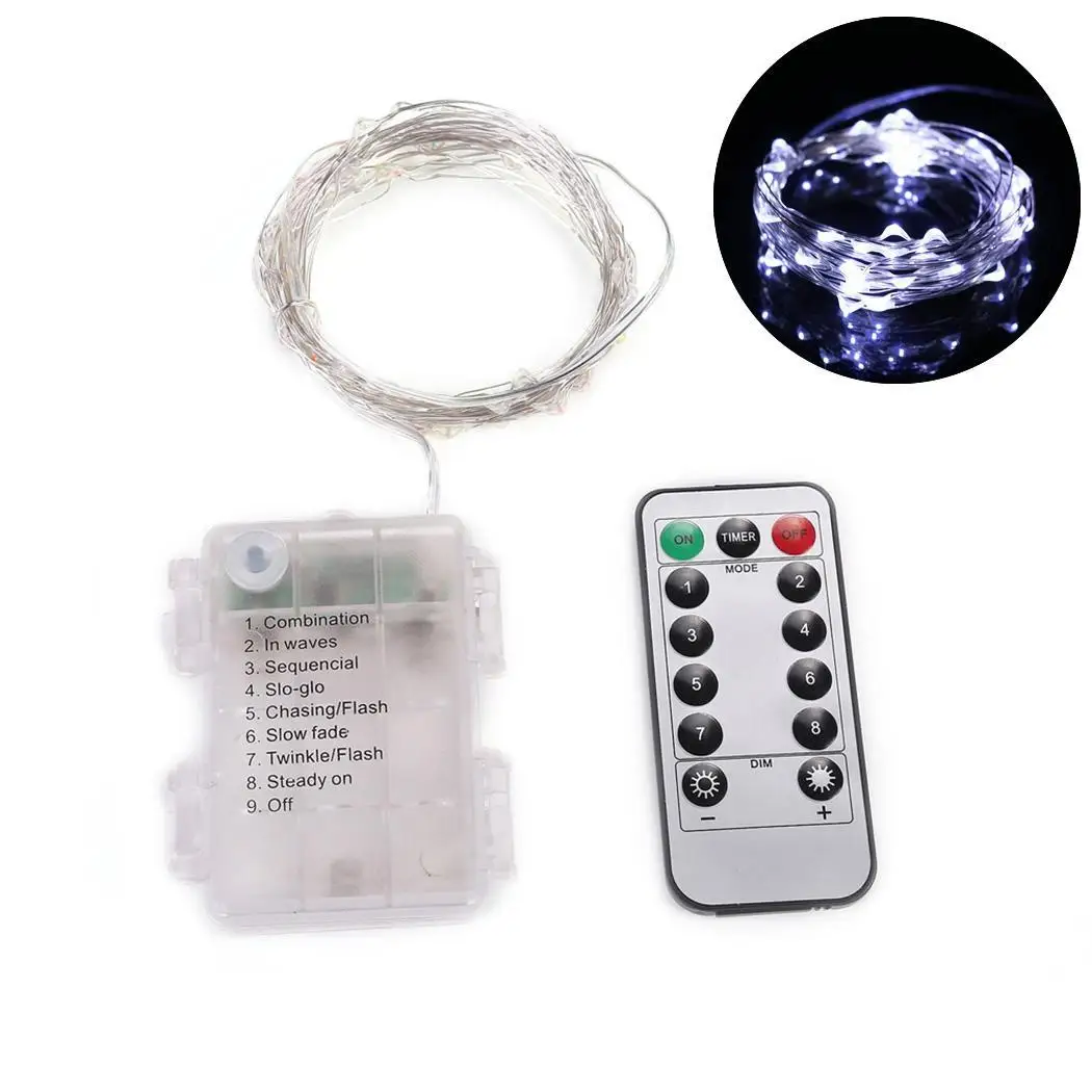 

LED Decorative New with Control Lights Remote use approx Tree 3 Christmas Xmas AA Lights 5meters Total Wedding batteries