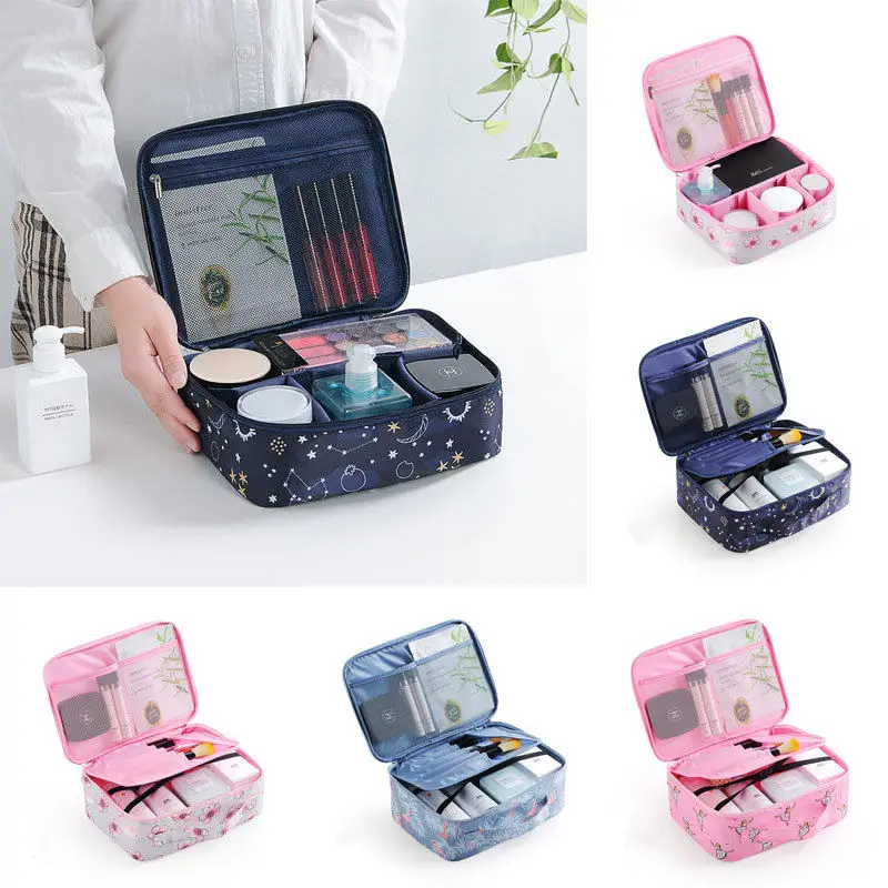  Women Cosmetic Make-up Bag Toiletry Washing Zipper Bag Beauty Case Travel Pouch Holder Storage Bags