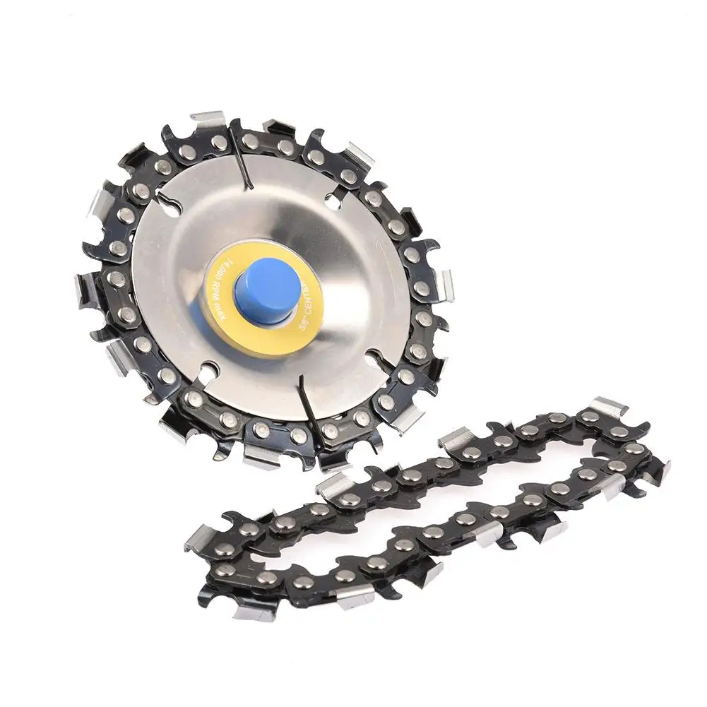 

4-inch 14-tooth Chain Disc Woodworking Slotting Chain Wheel Slotted Sheet and Chain for Angle Grinder