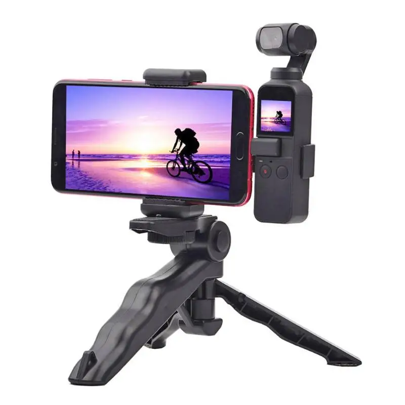 

Foldable Tripod Clip Phone Holder Handle Grip Adapter Phone Mount Bracket for DJI OSMO Pocket Handheld Gimbal Camera