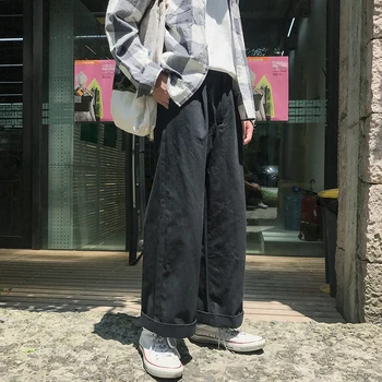 

Men's Casual Pants Spring New Youth Popular Retro Tide Men Loose Wide Leg Pants Youth Fashion Men's Pants Casual Men's Clothing