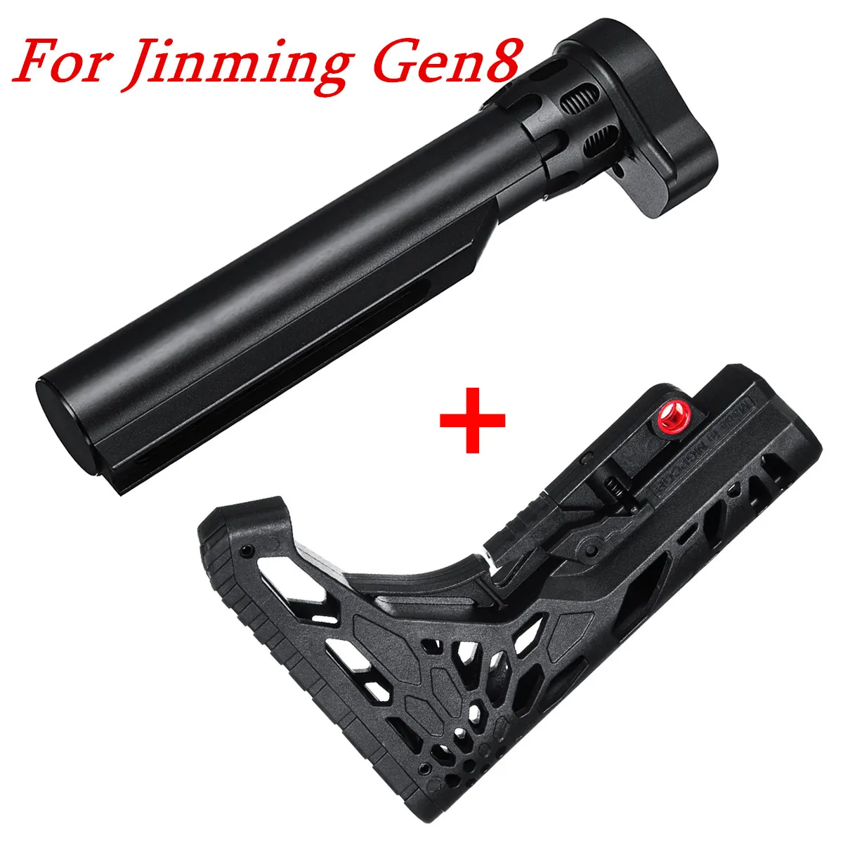 

Upgrade Metal Buffer Tube+Pro Nylon Stock Kit for M4A1 Gen8 Gel Blasters Toy Guns c