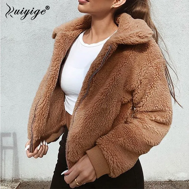 Ruiyige 2018 зимняя куртка Для женщин с длинным рукавом пальто Основные куртки осень