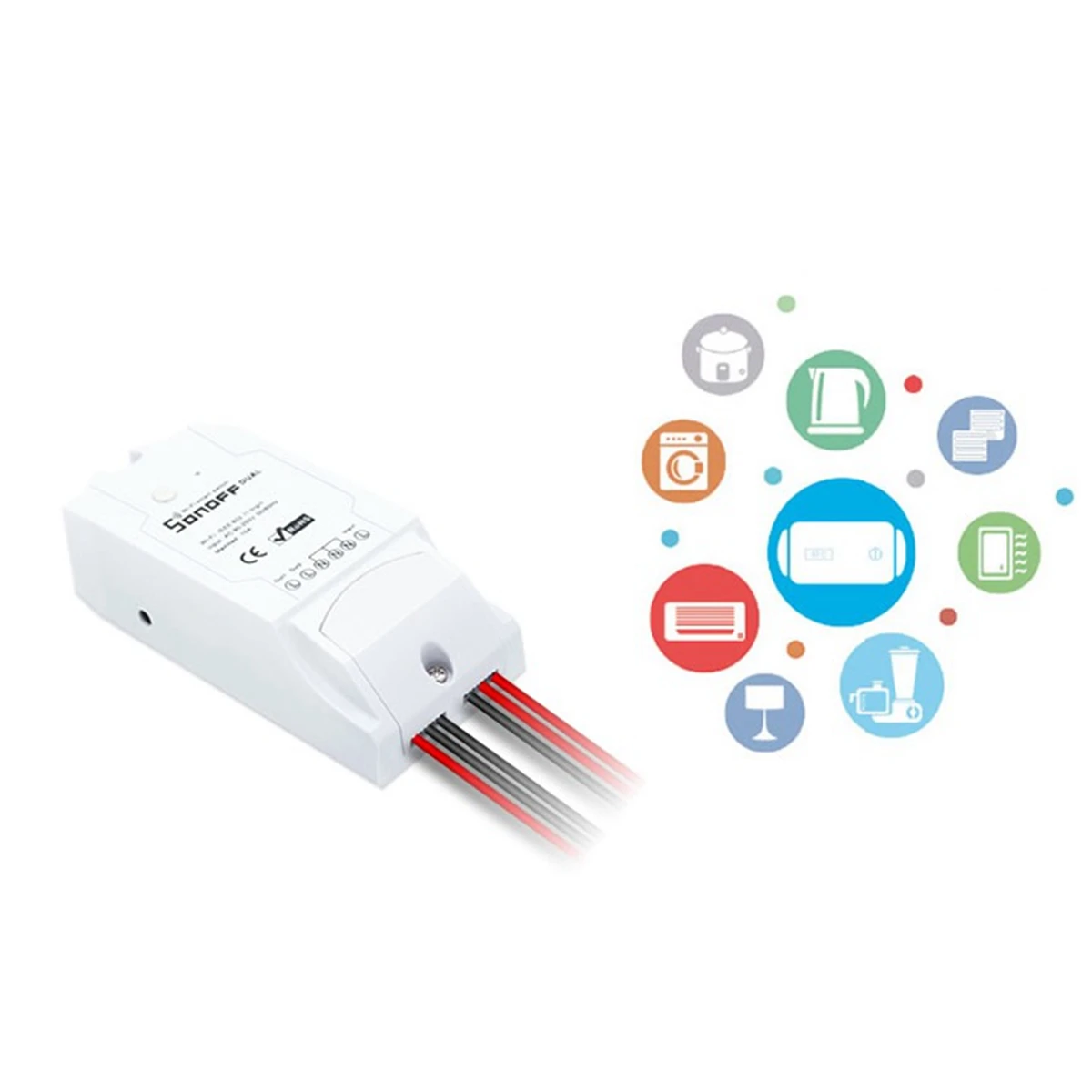 

SONOFF Dual Channel WIFI Wireless APP Remote Control Switch Socket Module Basic Smart Home For Apple Android Smartphone 10A 220V