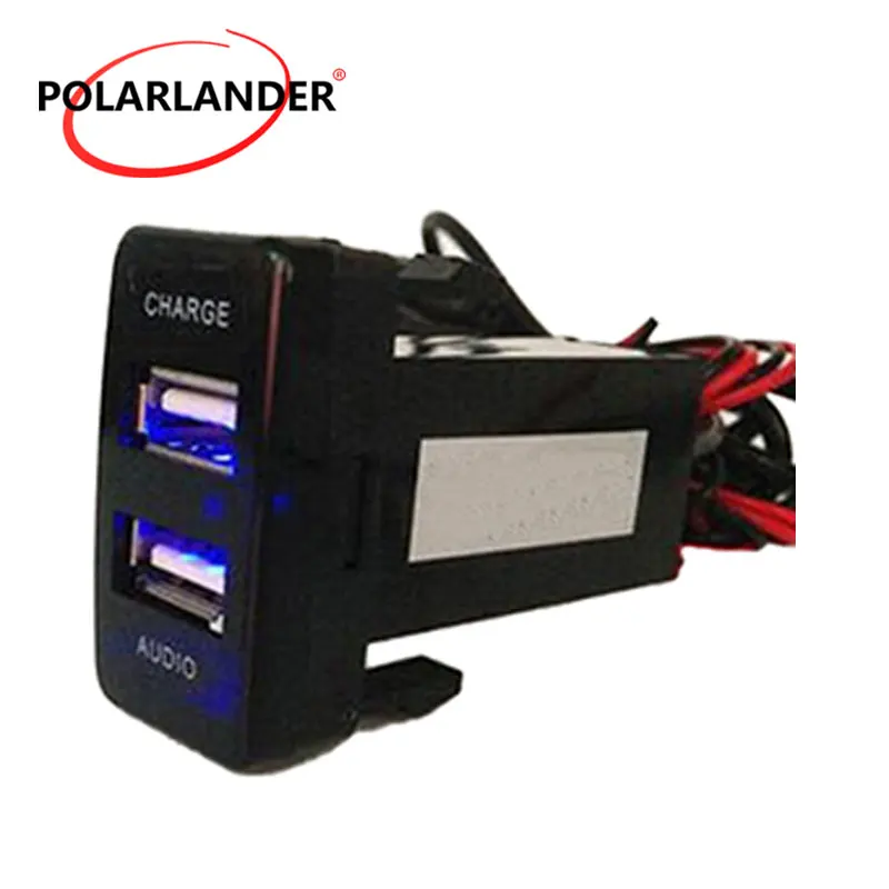 PolarLander 12v Dual USB Chargeur de Voiture USB 2.1A 2 Port Auto Power Adaptateur Socket Car Styling