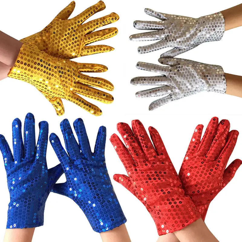 Evening Party Costume Gloves Paillette Gloves Sequins Stage Performance Gloves Dance Shinning