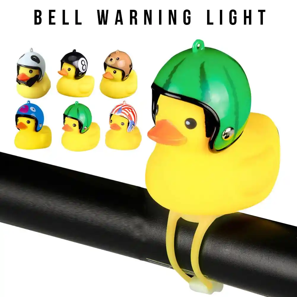 bicycle horn light small yellow duck with helmet