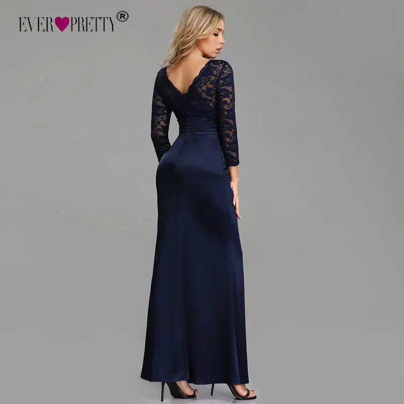 Evening Dresses Long Ever Pretty Long Sleeve Winter O-neck Lace Mermaid Sexy Special Occasion Party Gowns for Wedding Guest Evening Dresses Long Ever Pretty Long Sleeve Winter O-neck Lace Mermaid Sexy Special Occasion Party Gowns for Wedding Guest