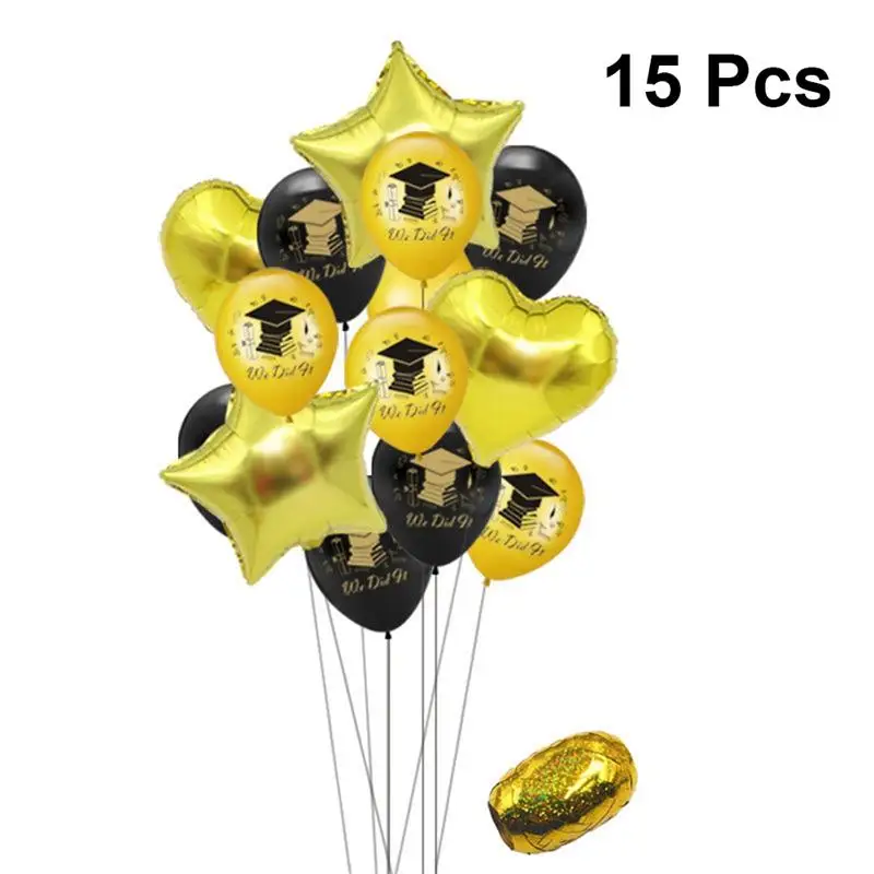 

15pcs 2019 Graduation Season Latex Balloons Set Foil Balloon Star Shaped Balloons For Graduation Ceremony Party Decoration