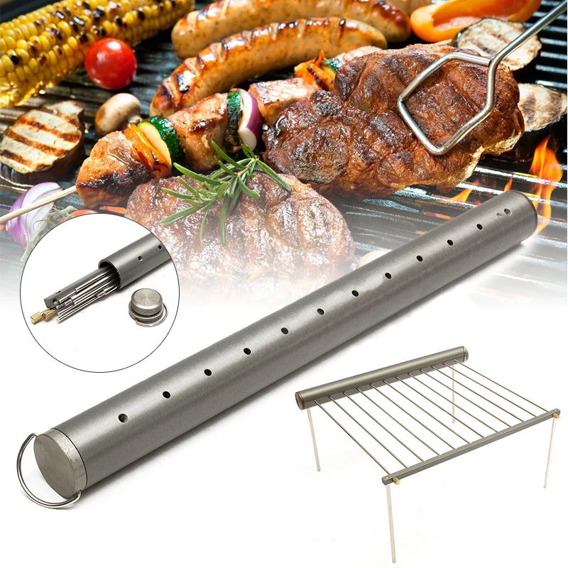 

JX-LCLYL Stainless Steel Portable Outdoor Camping Beach Folding BBQ Grill Stove New