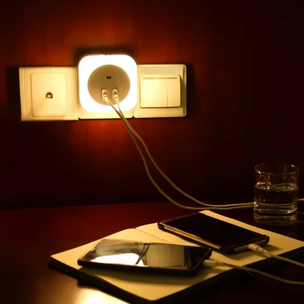 For Nursery Childrens Stair Corridor White Nightlight with Twilight