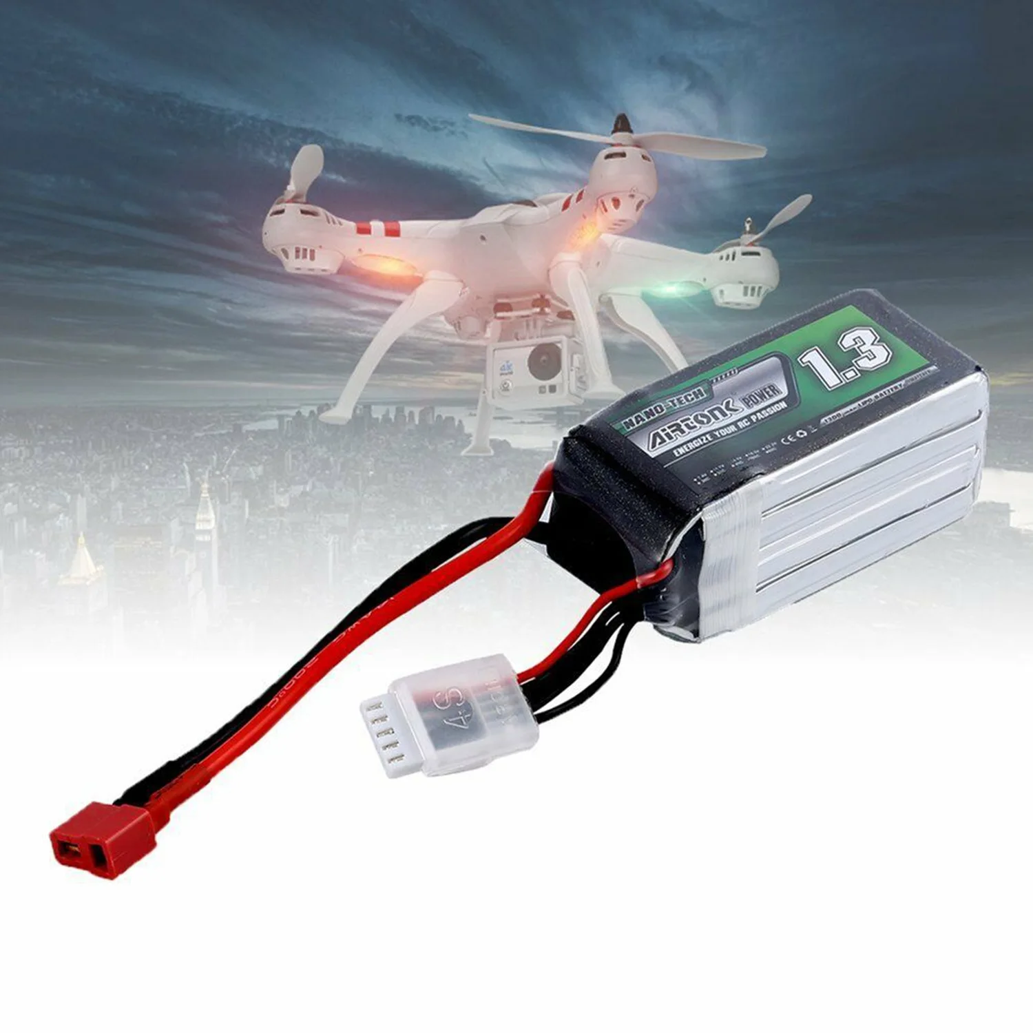 Airtonk 14 8 V 1300 Mah 30C 4S 1 P Lipo батарея T штекер для радиоуправляемого дрона
