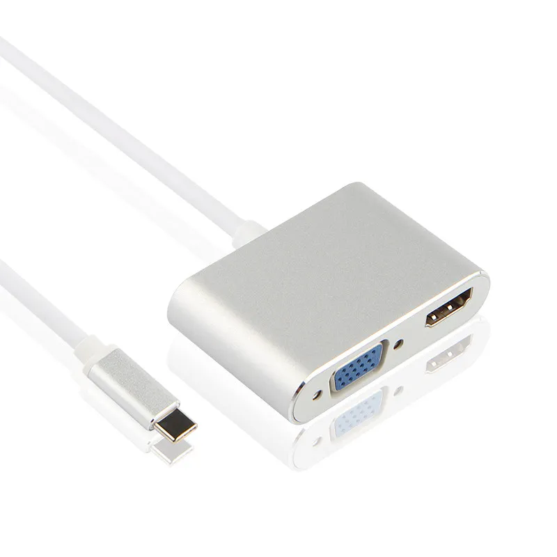 Адаптер HUWEI USB C конвертер в HDMI VGA кабель для Huawei Mate 10/20/P20 Pro Honor note 10 чехол